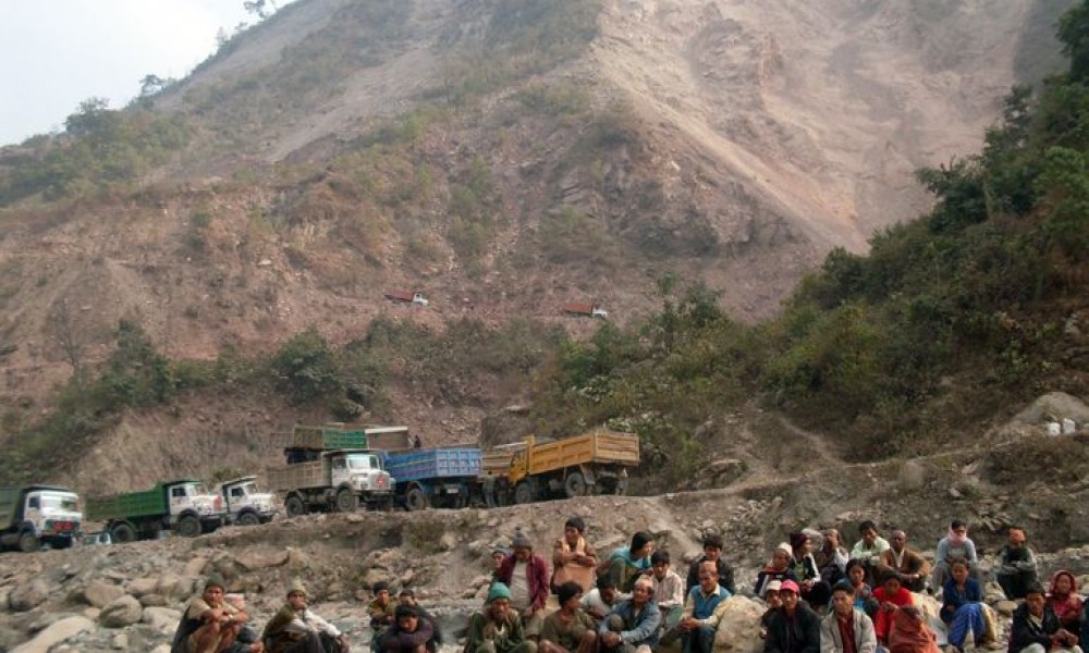 affected Indigenous Peoples at the site of mine area in Sindhuli district